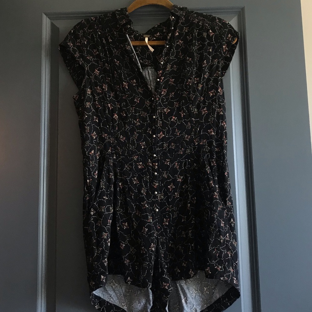 Free People Debbie Dot floral romper